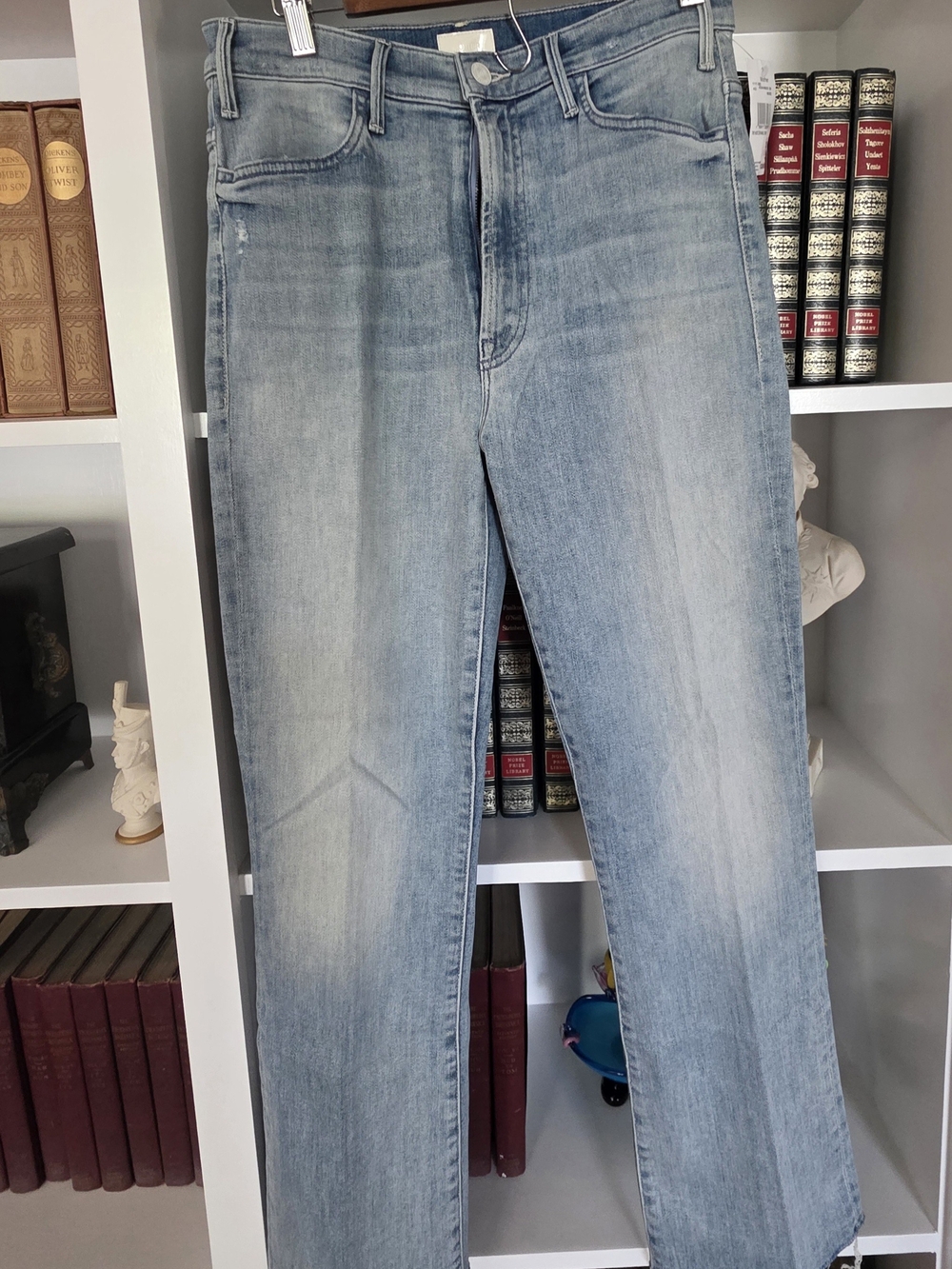 NWT MOTHER The Hustler Ankle Fray Jeans – Knock On Wood – Size 30